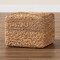 Bali & Pari Marella Modern Bohemian Natural Brown Seagrass Accent Footstool 240-13478-ZORO - alternate 7